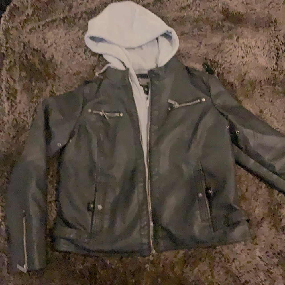 JouJou faux leather biker jacket. (XL)